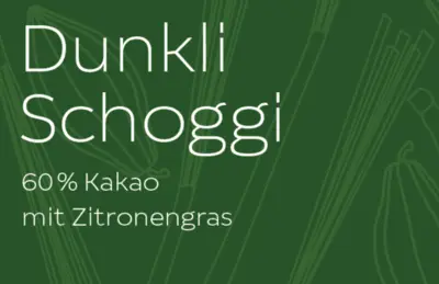 Dunkli SAM Schoggimit mit Zitronengras, Schweizer Schokolade, bio, fair, sozial, nachhaltig, bean to bar